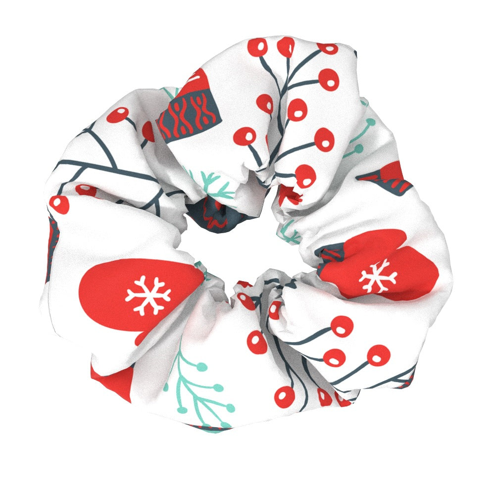 Wholesale Christmas Large Intestine Fabric Hair Ties
